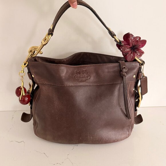 Coach Handbags - COACH Brown Leather Zoe Shoulder Bag ♡